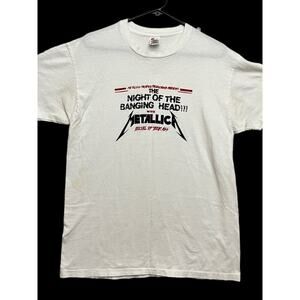 Vtg Night Of The Banging Head Metallica T-Shirt Metal Up Your Ass Single Stitch